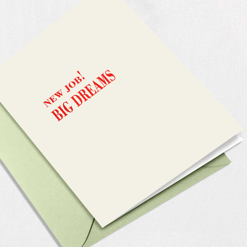 New Job Big Dreams Greeting Card