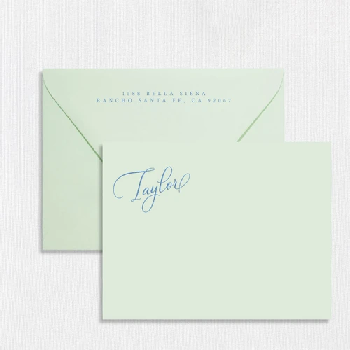 Taylor Flat Notecard Custom Stationery Leslie Stationery Store