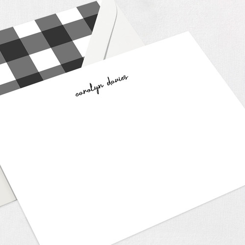 Carolyn Flat Notecard Custom Stationery Leslie Stationery Store