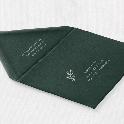 Racing Green Envelope - White Ink