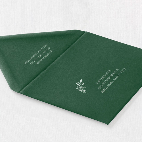 Mid Green Envelope - White Ink