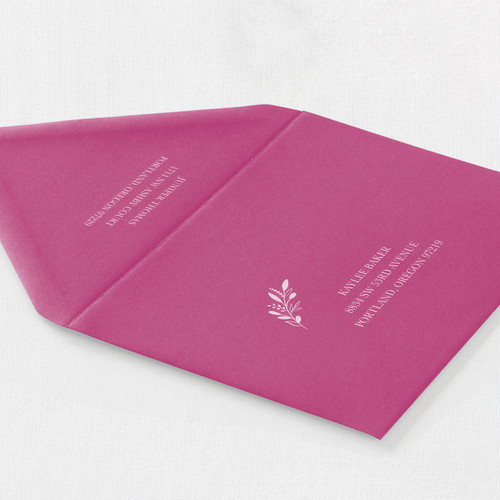 Fuchsia Envelope - White Ink