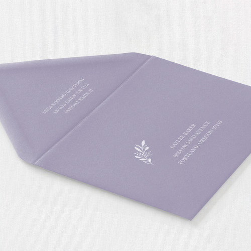 Lavender Envelope - White Ink