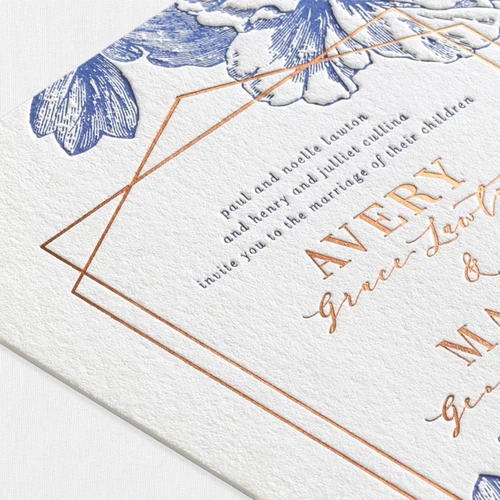 Letterpress-Foil Print A7 Card