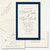 Silvia Navy Wedding Invitations Two Layered Leslie Store