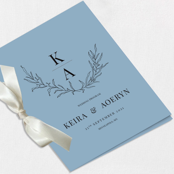 Keira Ribbon Wedding Programs Keira Ribbon Wedding Programs