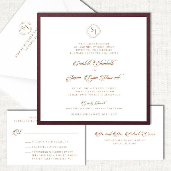 Scarlett Square Wedding Invitations elegant glitter thermography wedding planner Stationery Store & Wedding Invitations by Leslie Store Scarlett Square Wedding Invitations elegant glitter thermography wedding planner Stationery Store & Wedding Invitations by Leslie Store