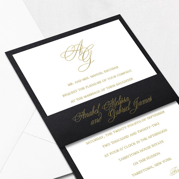 Anabel Belly Band Wedding Invitations Two Layered Leslie Store Anabel Belly Band Wedding Invitations Two Layered Leslie Store