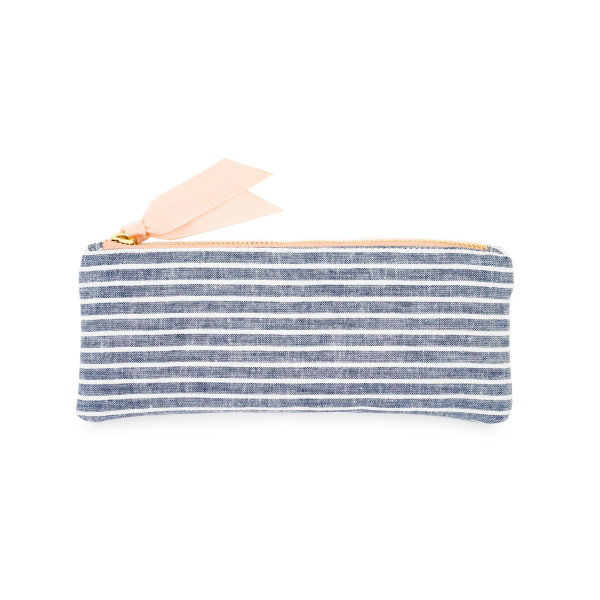 Fabric Pouch, Blue Stripe elegant glitter thermography wedding planner Stationery Store & Wedding Invitations by Leslie Store wholesale Fabric Pouch, Blue Stripe elegant glitter thermography wedding planner Stationery Store & Wedding Invitations by Leslie Store wholesale