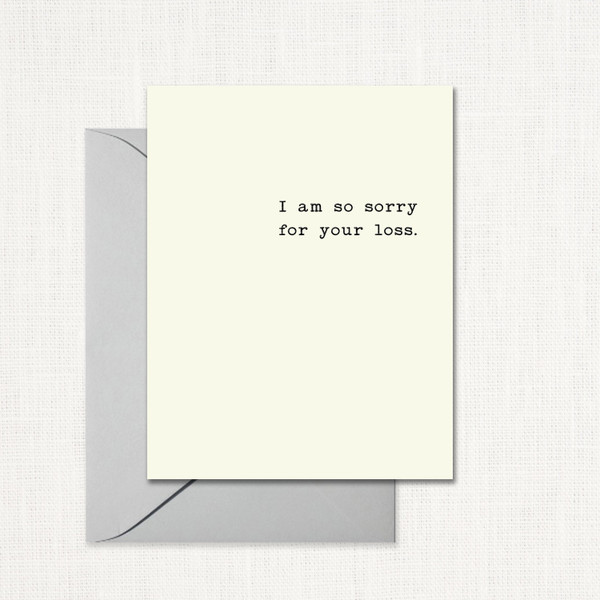 Sorry for Your Loss Greeting Card CARDS Leslie Store Sorry for Your Loss Greeting Card CARDS Leslie Store