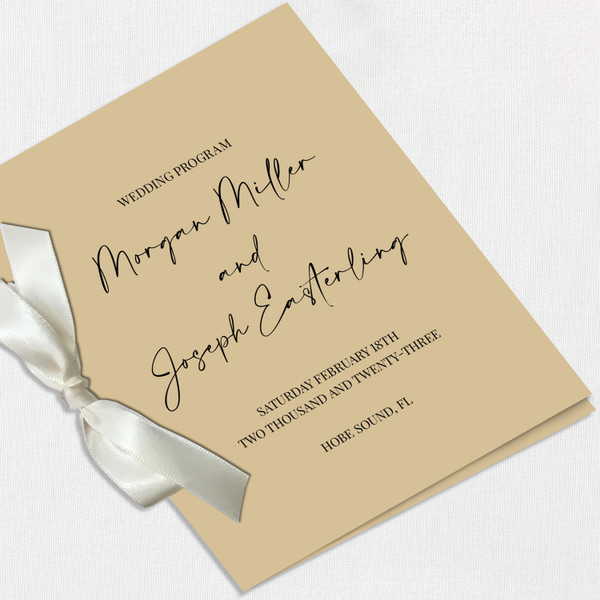 Morgan Ribbon Wedding Programs Wedding Programs Leslie Store Morgan Ribbon Wedding Programs Wedding Programs Leslie Store