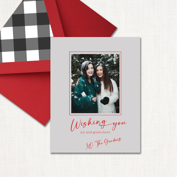 Joy and Good Cheer Card Custom Holiday Cards Leslie Store Joy and Good Cheer Card Custom Holiday Cards Leslie Store