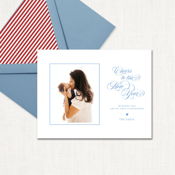 Cheers To The New Year Card Custom Holiday Cards Stationery Store & Wedding Invitations by Leslie Store Cheers To The New Year Card Custom Holiday Cards Stationery Store & Wedding Invitations by Leslie Store