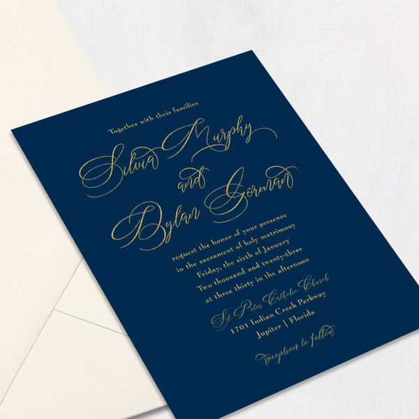 Silvia Wedding Invitations One Layered Leslie Store Silvia Wedding Invitations One Layered Leslie Store