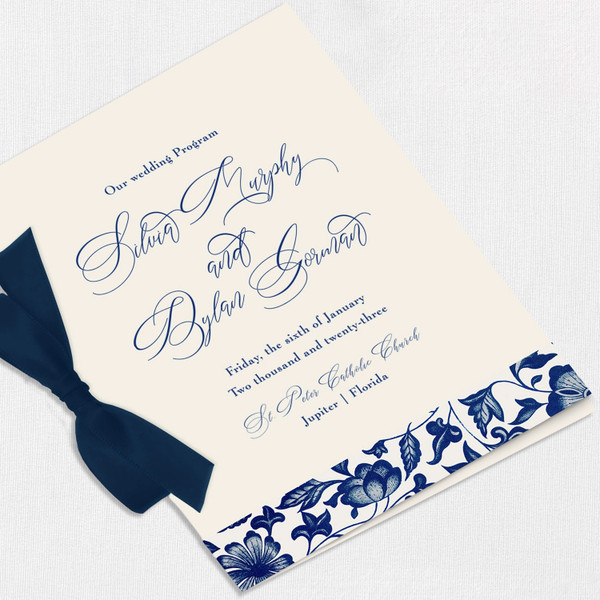 Silvia Ribbon Wedding Programs Silvia Ribbon Wedding Programs