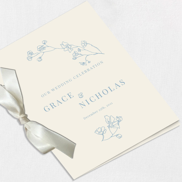 Grace Ribbon Wedding Programs Wedding Programs Leslie Store Grace Ribbon Wedding Programs Wedding Programs Leslie Store