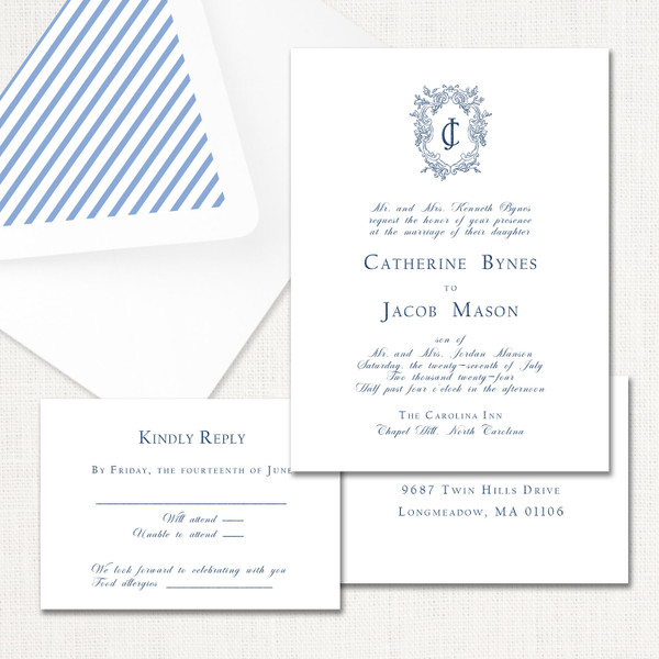 Catherine Wedding Invitations One Layered Stationery Store & Wedding Invitations by Leslie Store Catherine Wedding Invitations One Layered Stationery Store & Wedding Invitations by Leslie Store