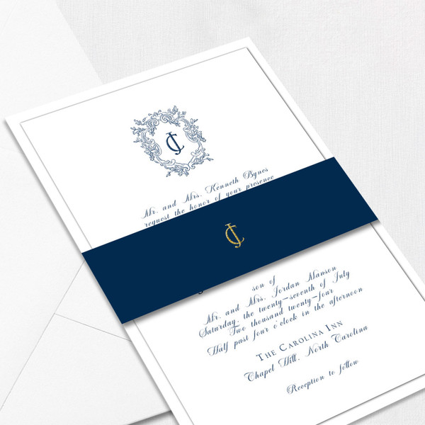 Catherine Belly Band Wedding Invitations Two Layered Leslie Store Catherine Belly Band Wedding Invitations Two Layered Leslie Store
