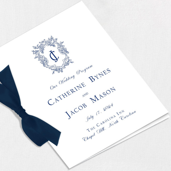 Catherine Ribbon Wedding Programs Catherine Ribbon Wedding Programs