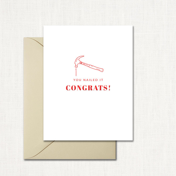You Nailed It Greeting Card All Cards Leslie Store You Nailed It Greeting Card All Cards Leslie Store