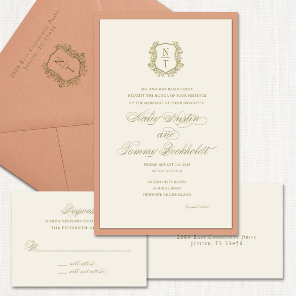 Kristin Tarracotta Wedding Invitations Two Layered Leslie Store Kristin Tarracotta Wedding Invitations Two Layered Leslie Store