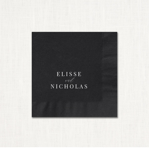 Elisse Foil Napkins Beverage & Luncheon Napkins 