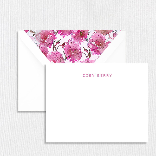 Zoey Personalized Stationery Card