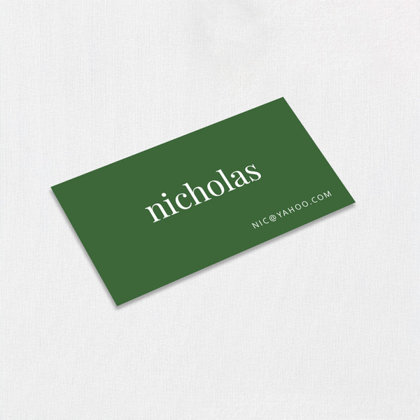 Nicholas Calling Cards Calling Cards Leslie Stationery Store