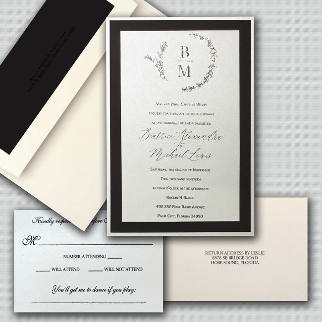 Branches Elegant Wedding Invitations Traditional design