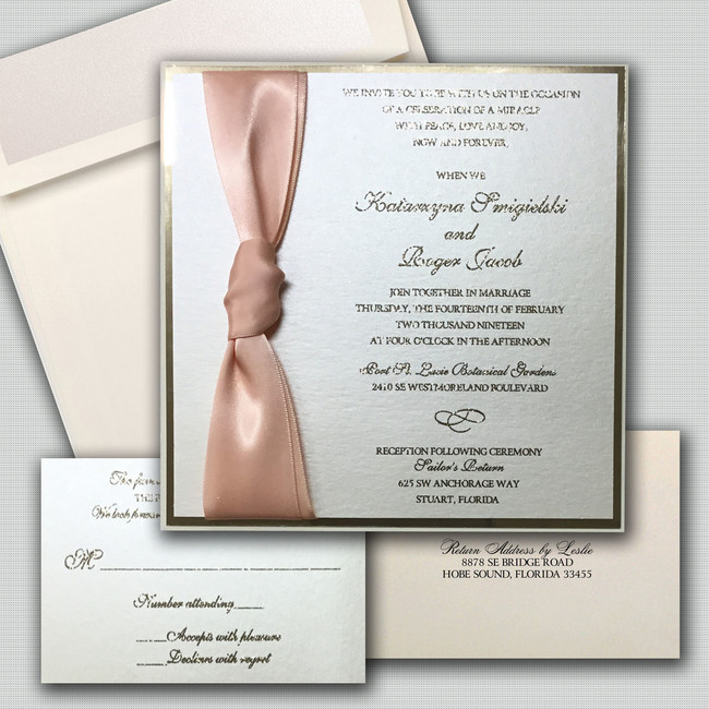 Peach Wedding Envelopes