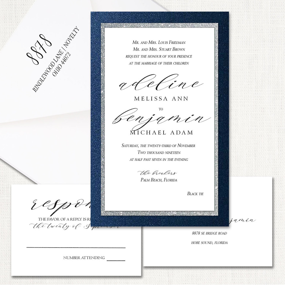 Adeline Blue Wedding Invitations wholesale wedding planner affiliate program leslie store