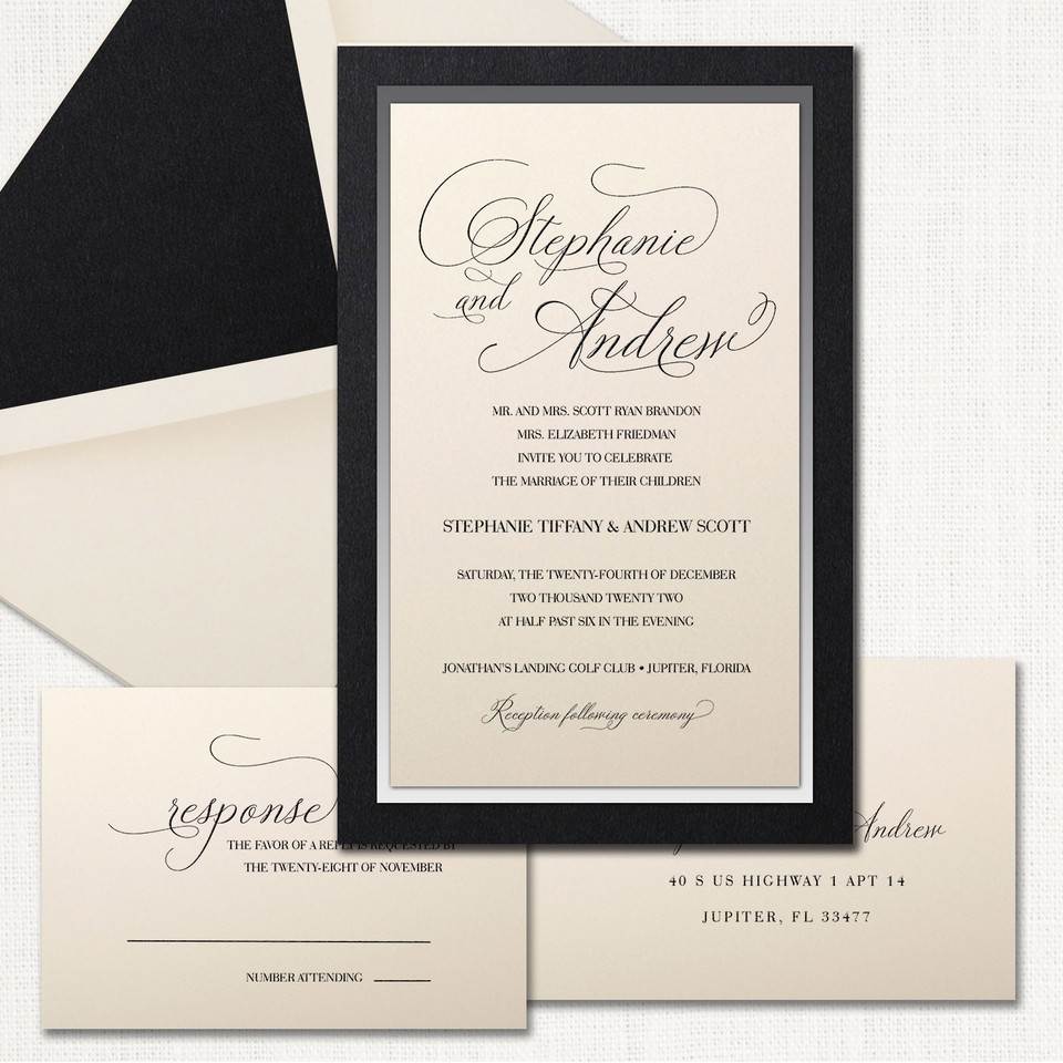 Stephanie Black Wedding Invitations wholesale wedding planner affiliate program leslie store