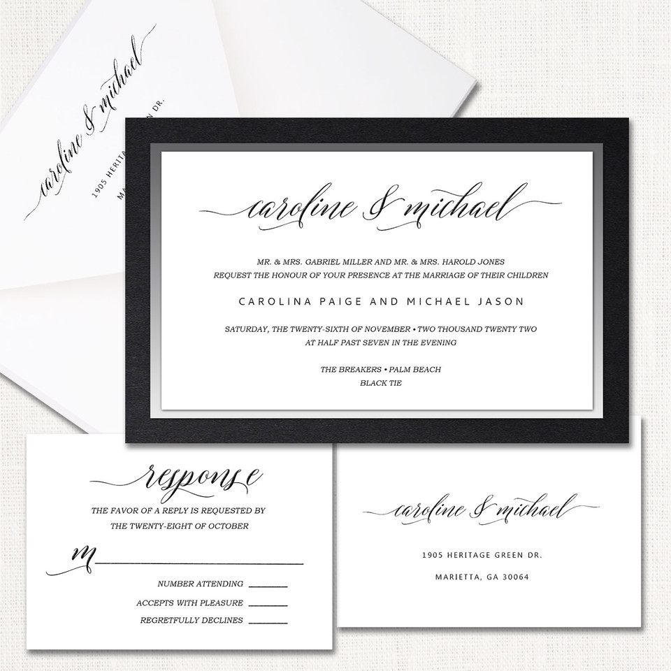 Caroline Black Wedding Invitations wholesale wedding planner affiliate program leslie store