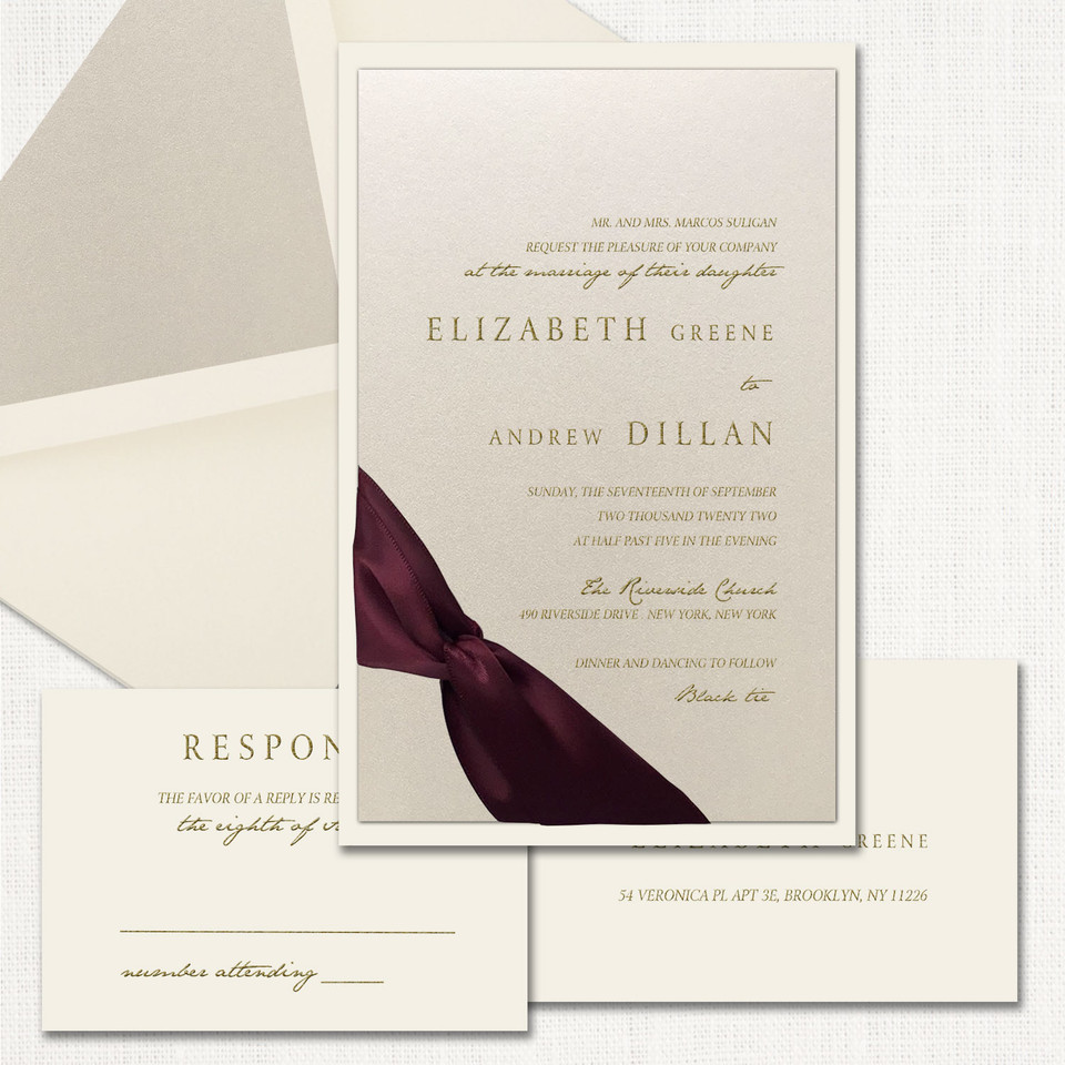 Elizabeth Burgundy Knot Wedding Invitations wholesale wedding planner affiliate program leslie store