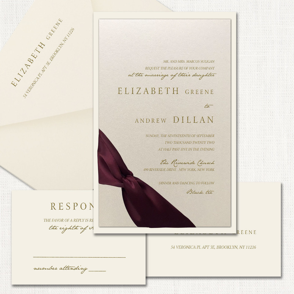 Elizabeth Burgundy Knot Wedding Invitations wholesale wedding planner affiliate program leslie store