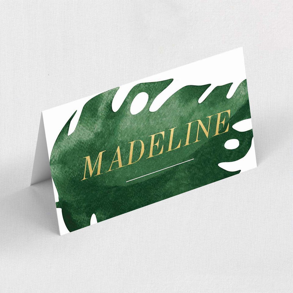 Elegant Tropical Place Cards Place Cards Leslie Store