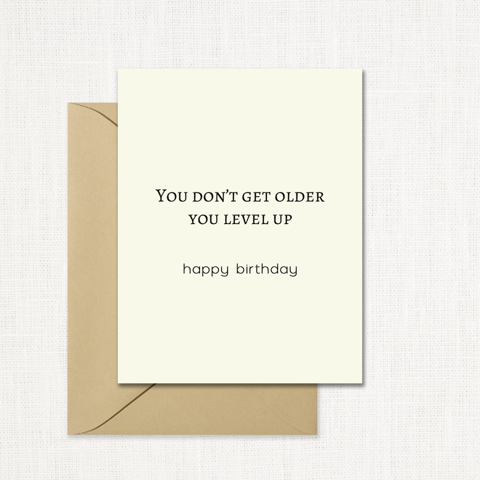 Level Up Birthday Greeting Card wholesale wedding planner affiliate program leslie store