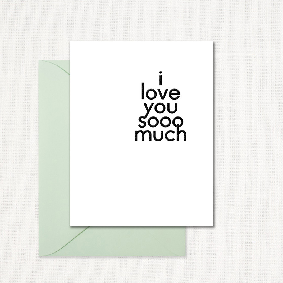 Love You Sooo Much Greeting Card wholesale wedding planner affiliate program leslie store