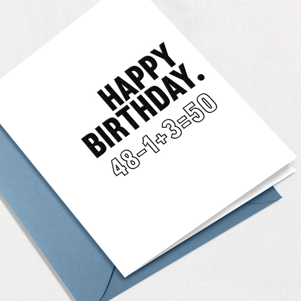 Happy 50 Birthday Greeting Card All Cards Leslie Store