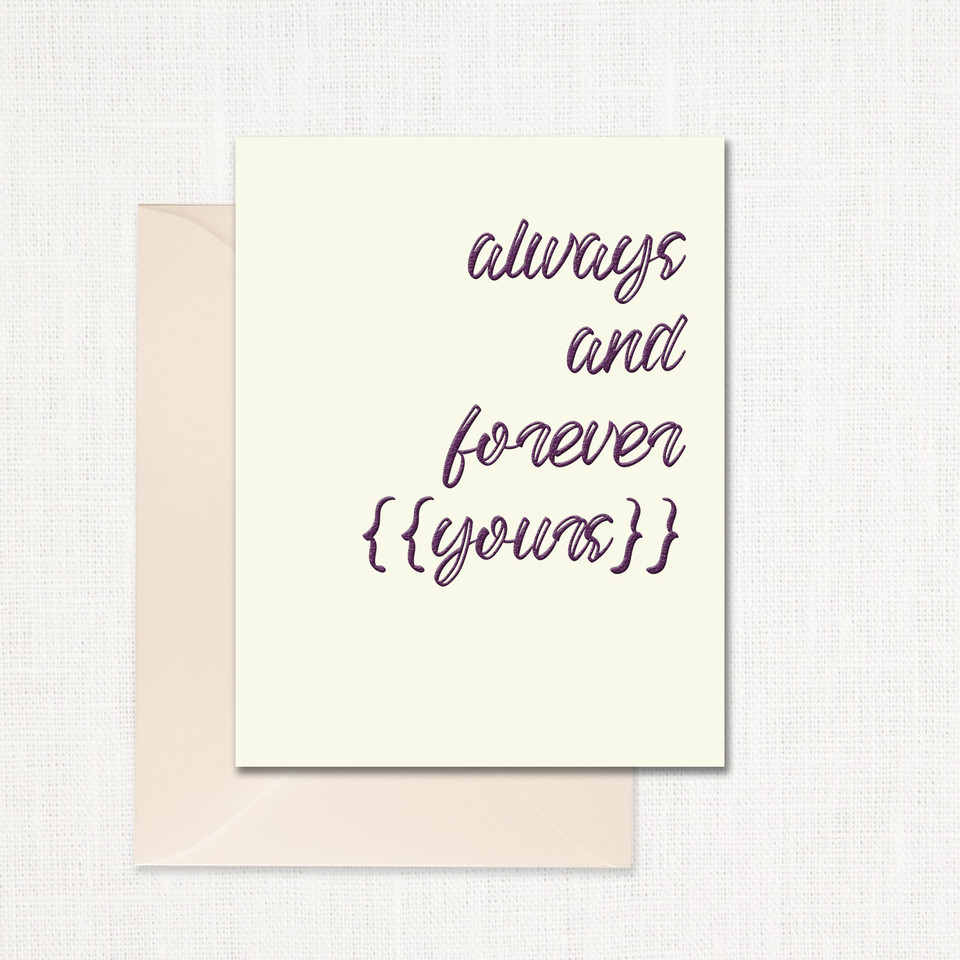 Forever Yours Greeting Card wholesale wedding planner affiliate program leslie store