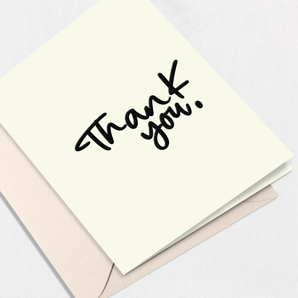 Thank You Greeting Card All Cards Leslie Store