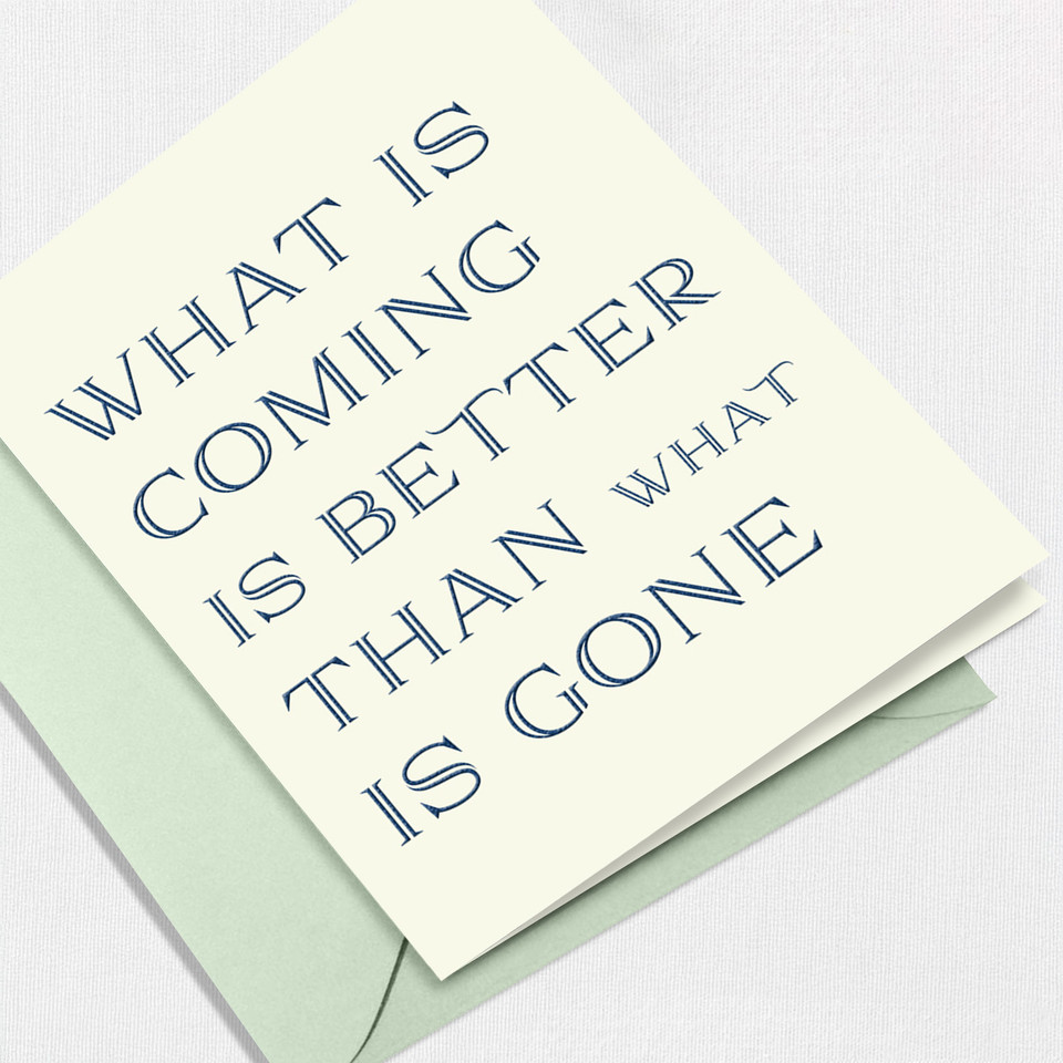 What is Coming Greeting Card All Cards Leslie Store
