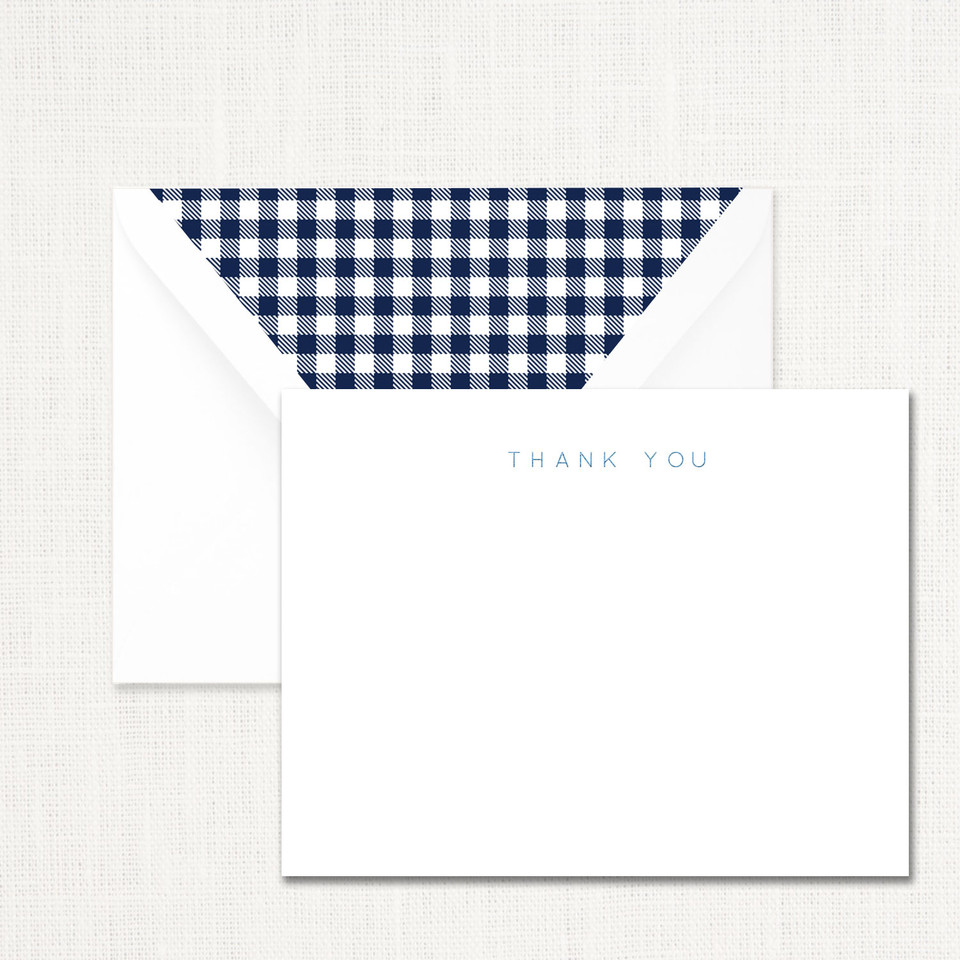 Blue Thank You Note Set Thank You Leslie Store