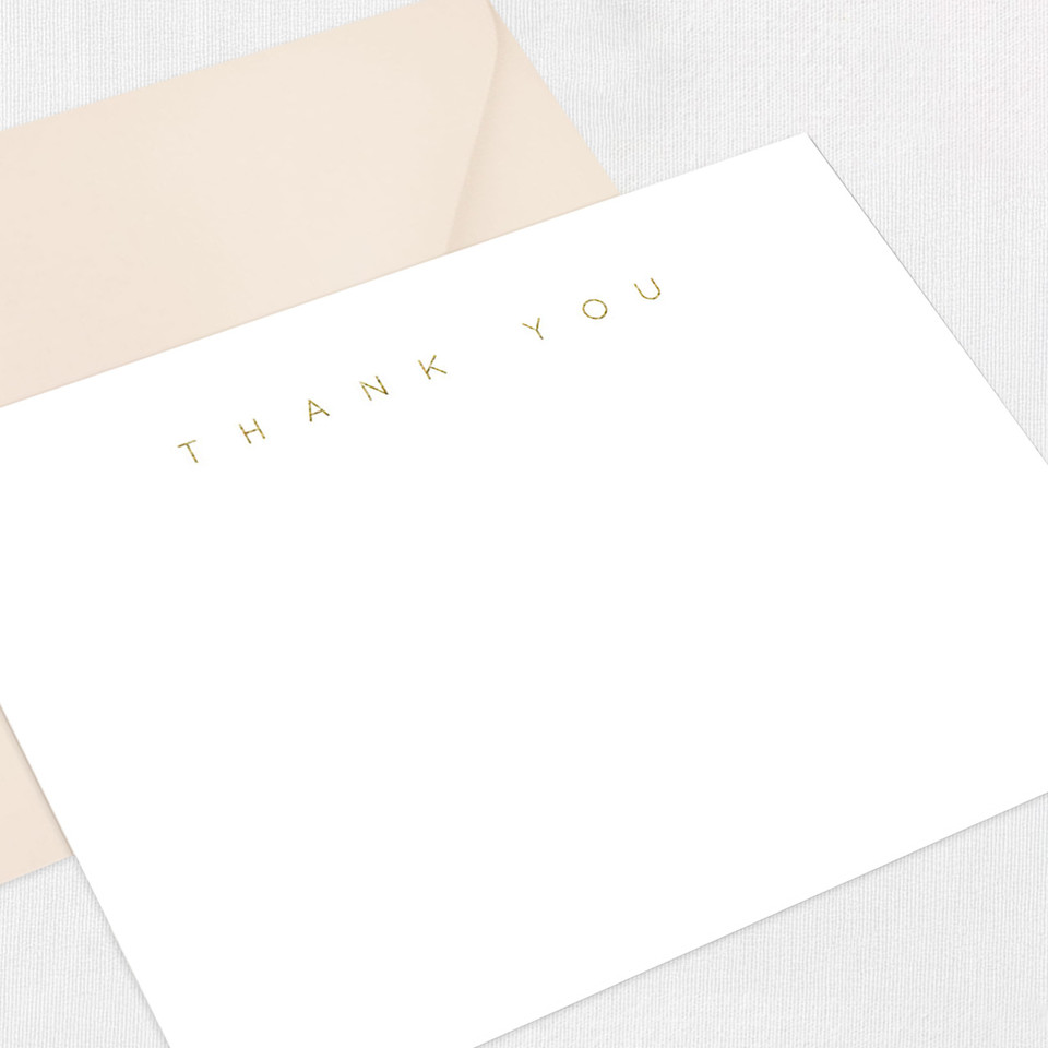 Sweet Gold Thank You Note Set