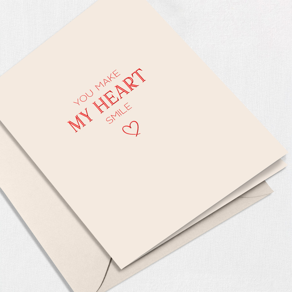 You Make My Heart Smile Greeting Card All Cards Leslie Store