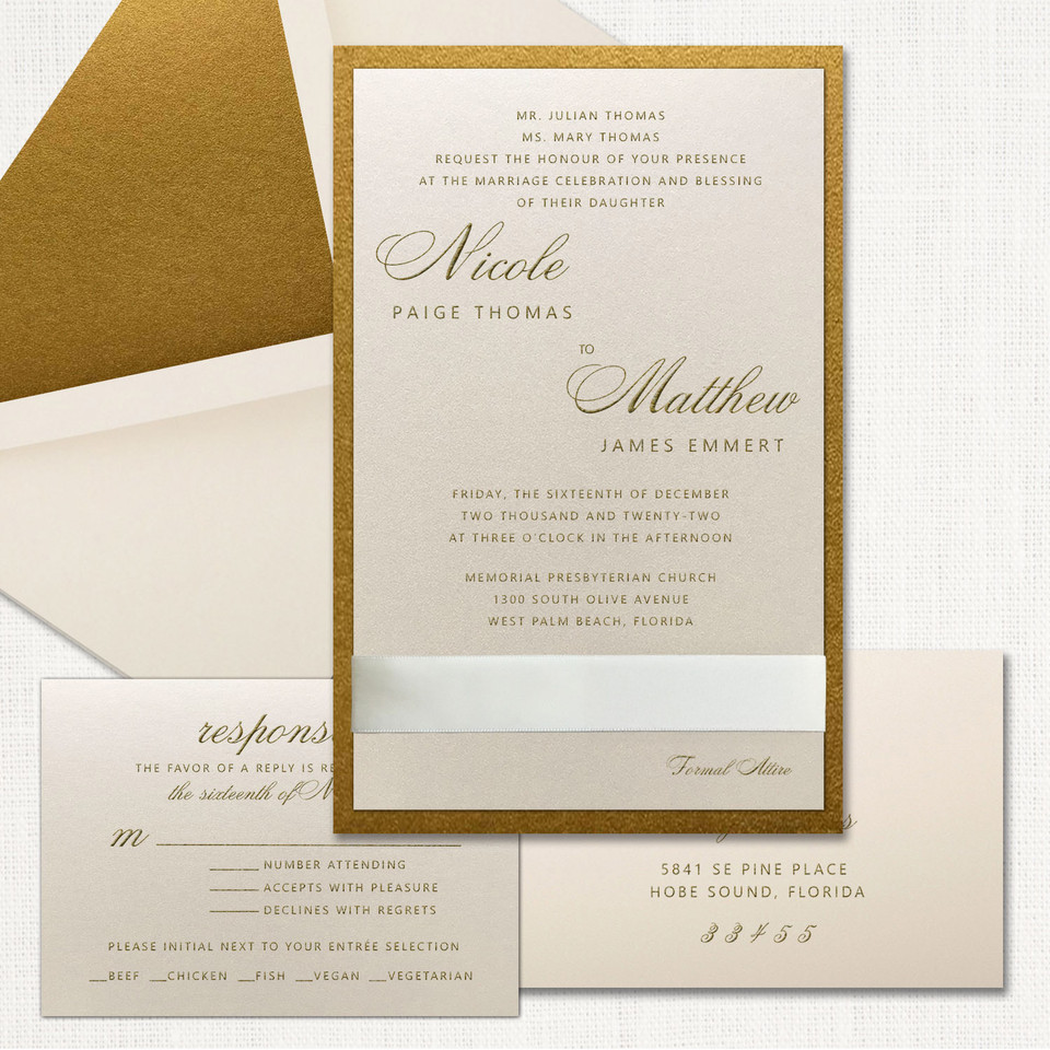 Nicole Ecru Bow Wedding Invitations wholesale wedding planner affiliate program leslie store