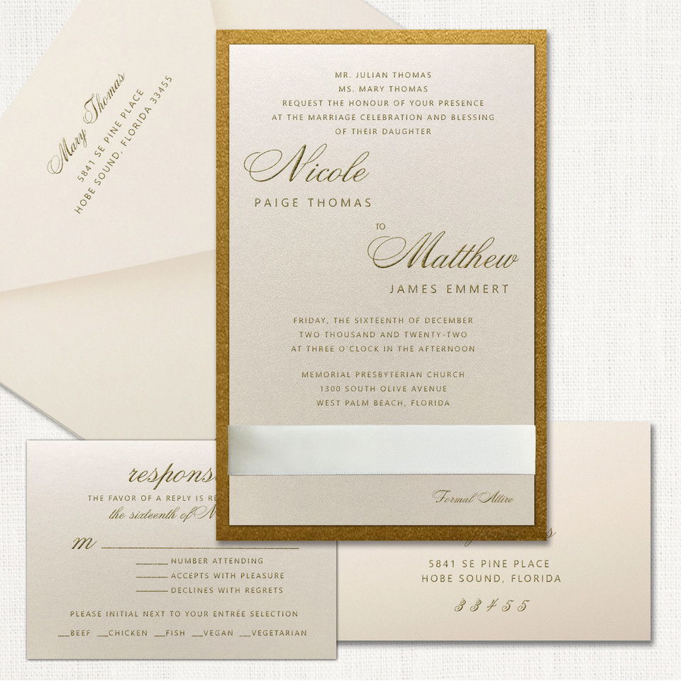 Nicole Ecru Bow Wedding Invitations wholesale wedding planner affiliate program leslie store