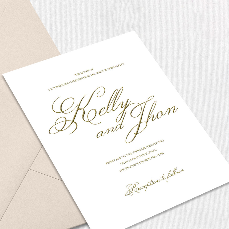 Kelly Wedding Invitations One Layered Leslie Store