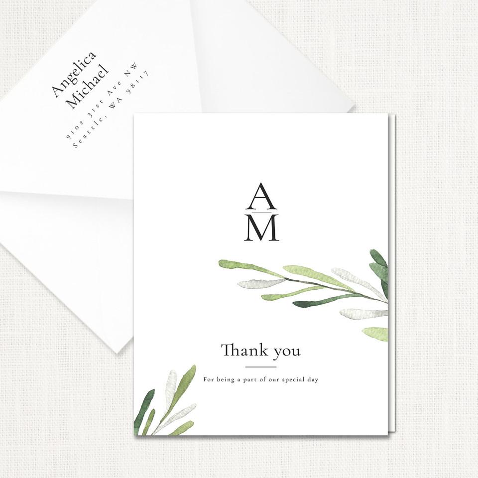 Angelica Thank You Cards Thank you Cards Leslie Store