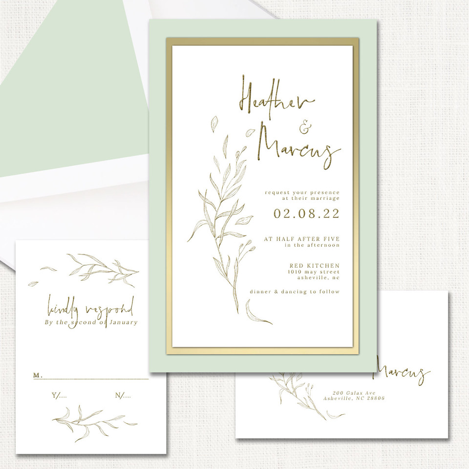 Heather Gold Wedding Invitations elegant glitter thermography wedding planner Stationery Store & Wedding Invitations by Leslie Store wholesale